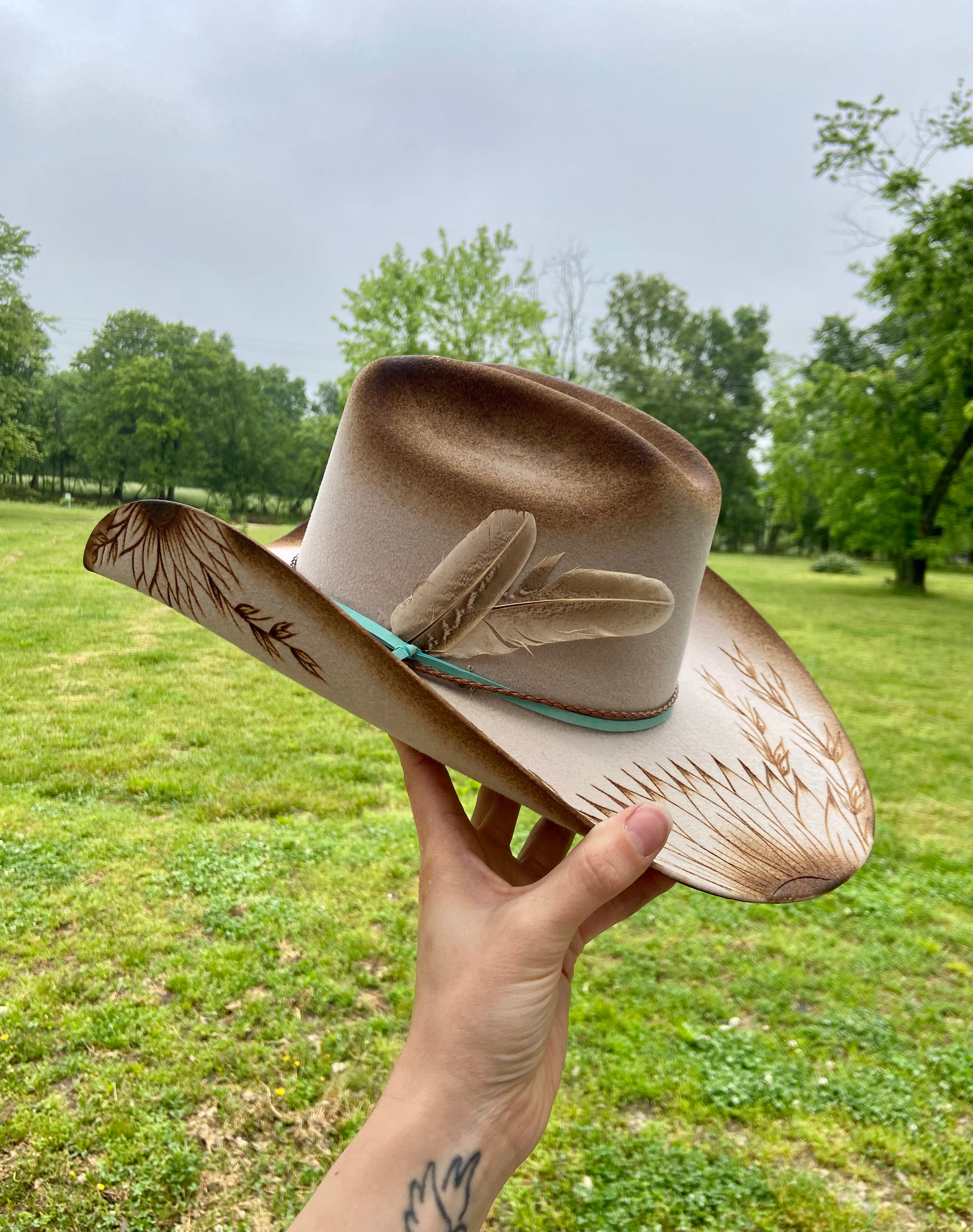 Buy Sunflower Painted Cowboy Hat