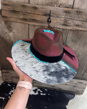 Load image into Gallery viewer, The Roughie Cowhide Hat
